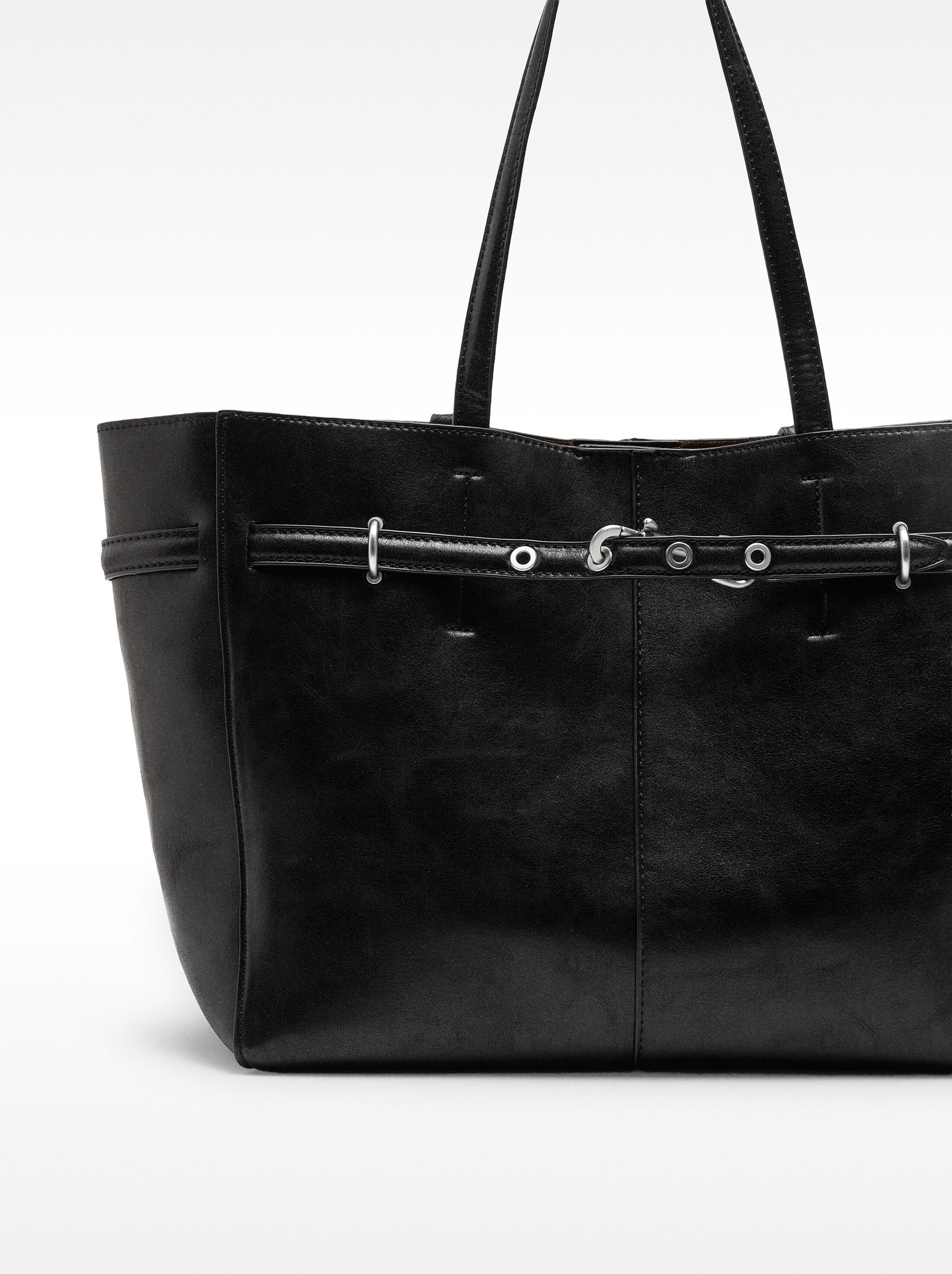 Bolso shopper efecto craquelado image number 2.0