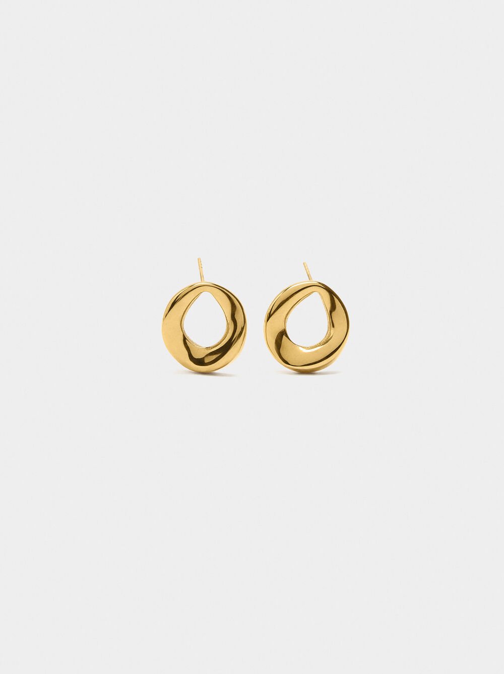 Irregular hoop earrings - stainless steel