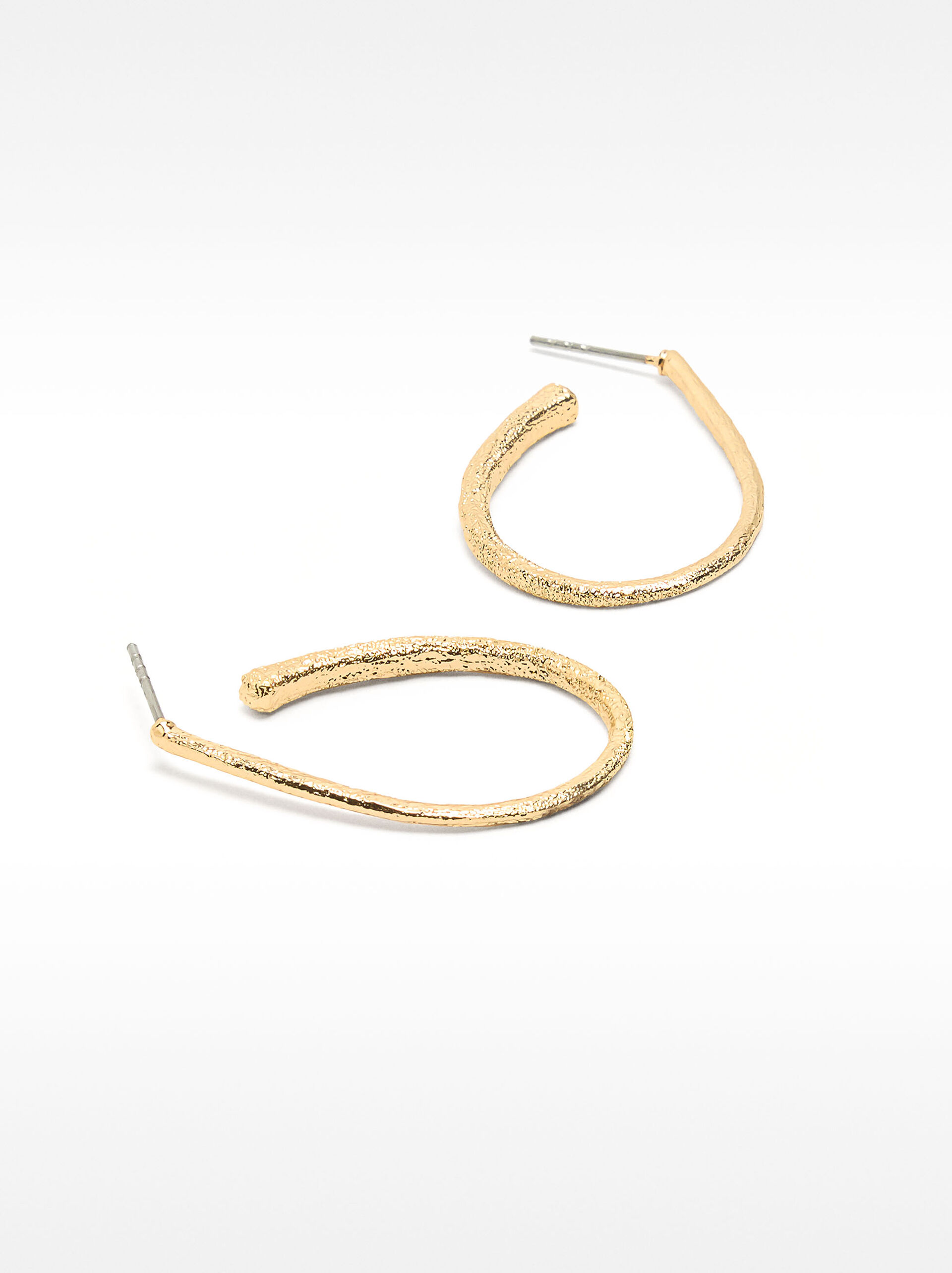 Open oval hoop earrings image number 1.0