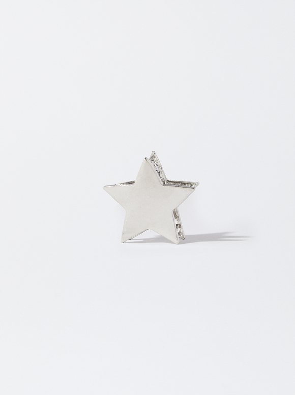 Star Hair Claw, Silver, hi-res