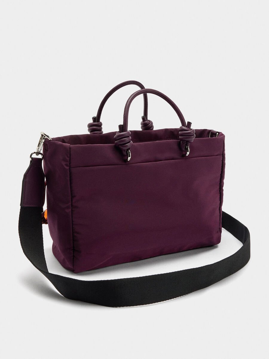 Bolso tote de nylon con colgante M