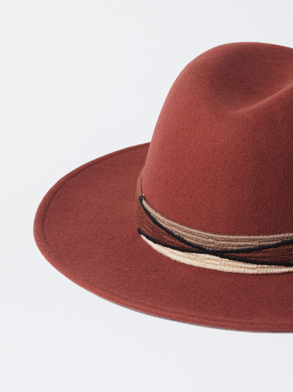 Woollen Hat, Brick Red, hi-res