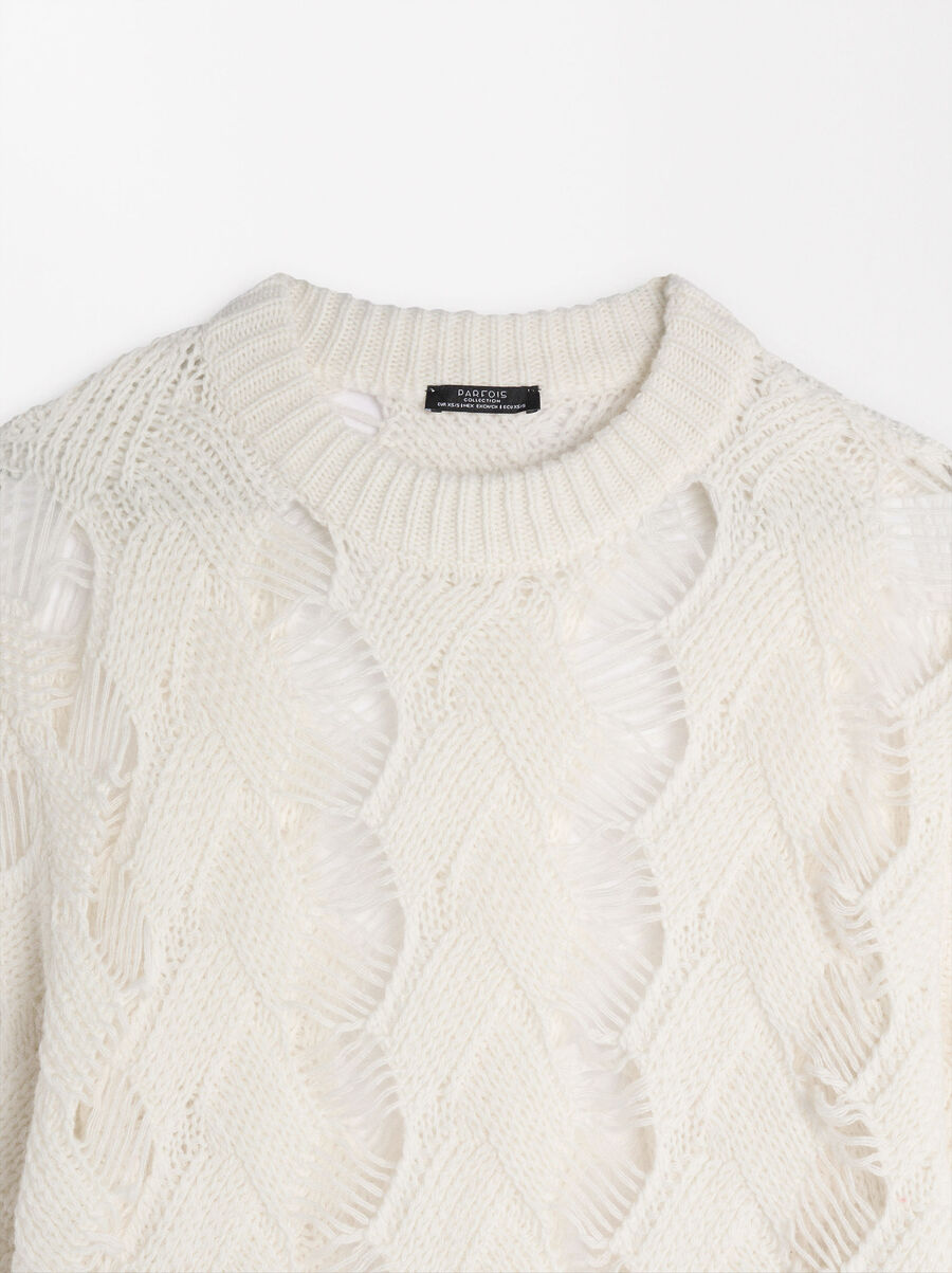 Pull en maille ajourée