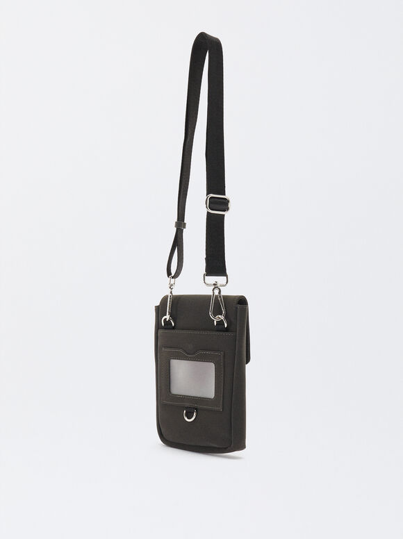 Mobile Phone Bag With Twist Lock, Black, hi-res