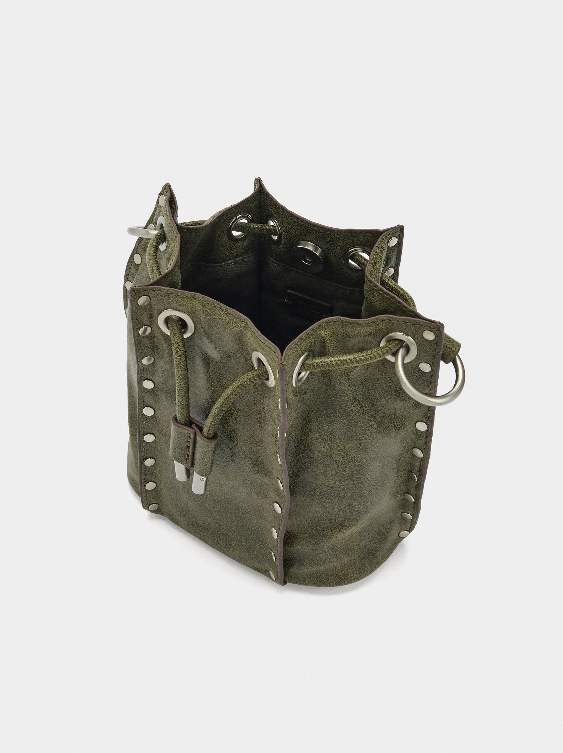 Bucket bag with studs image number 4.0