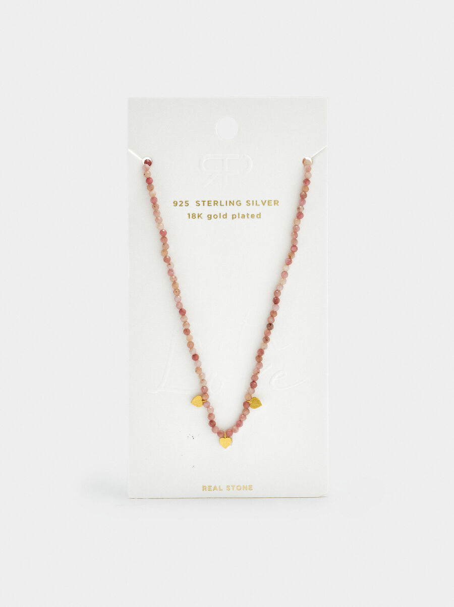 Necklace with stones - 925 sterling silver