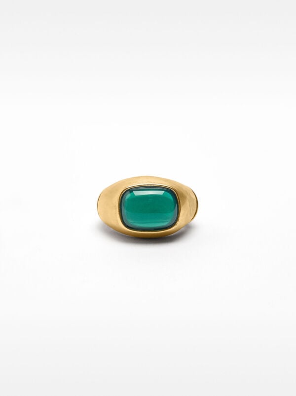 Elastic ring with resin