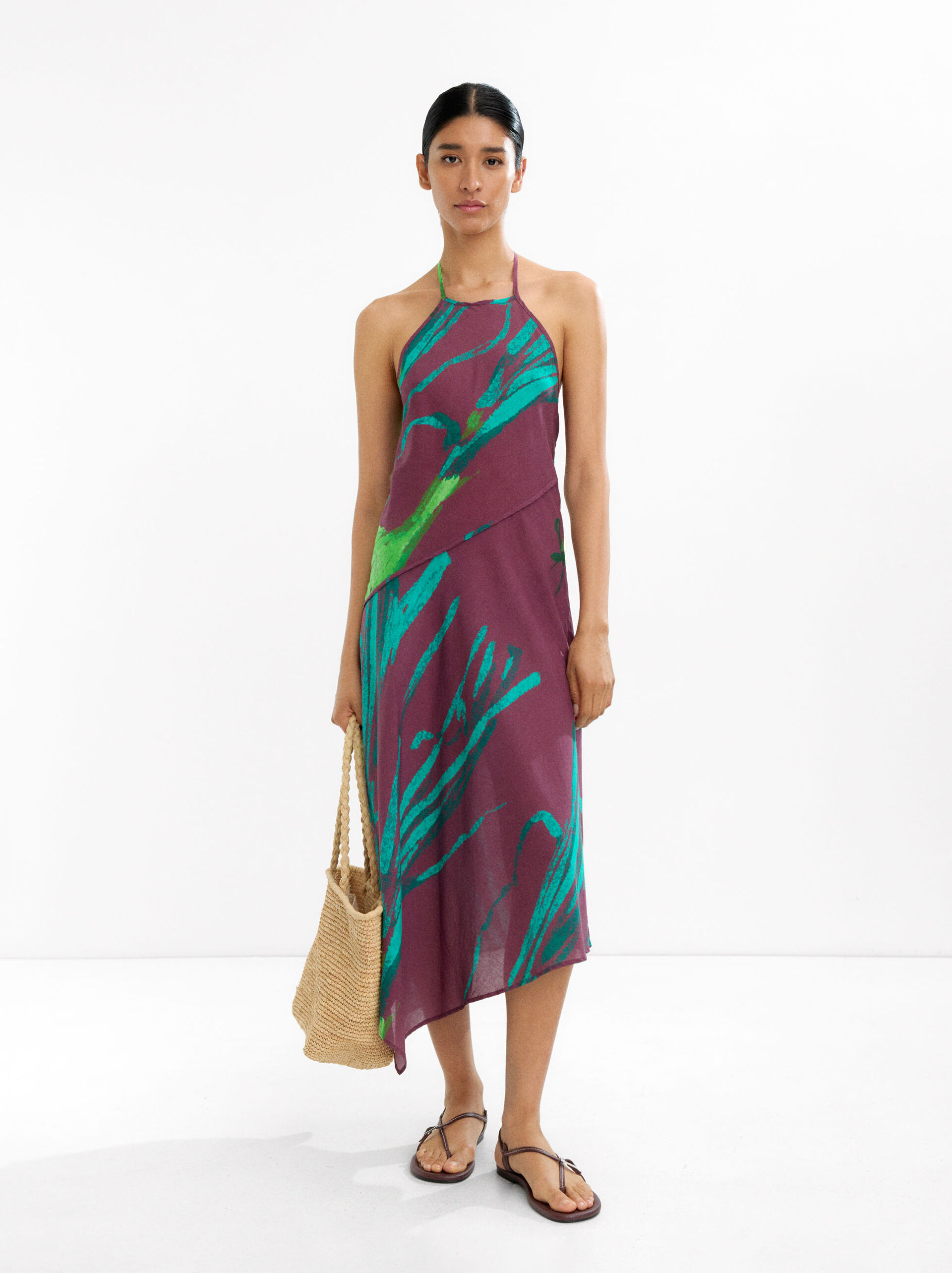 Bedrucktes Kleid 100% Baumwolle image number 0.0