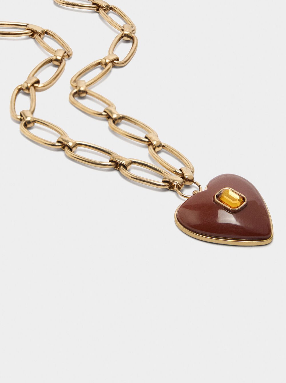 Collier long en pendentif cœur