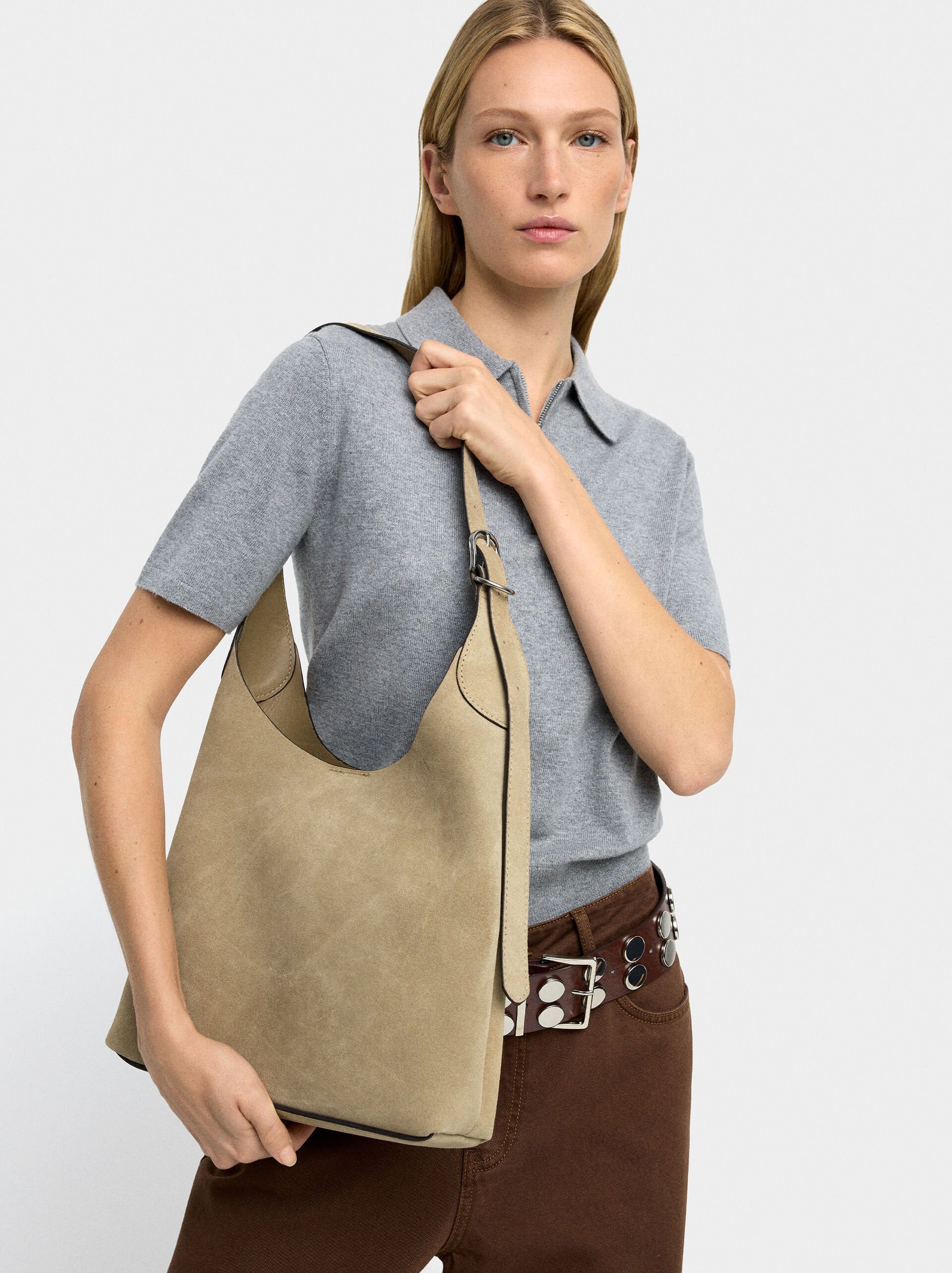 Schultertasche aus Wildleder image number 3.0