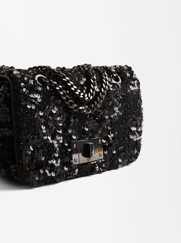 Shoulder bag with sequins