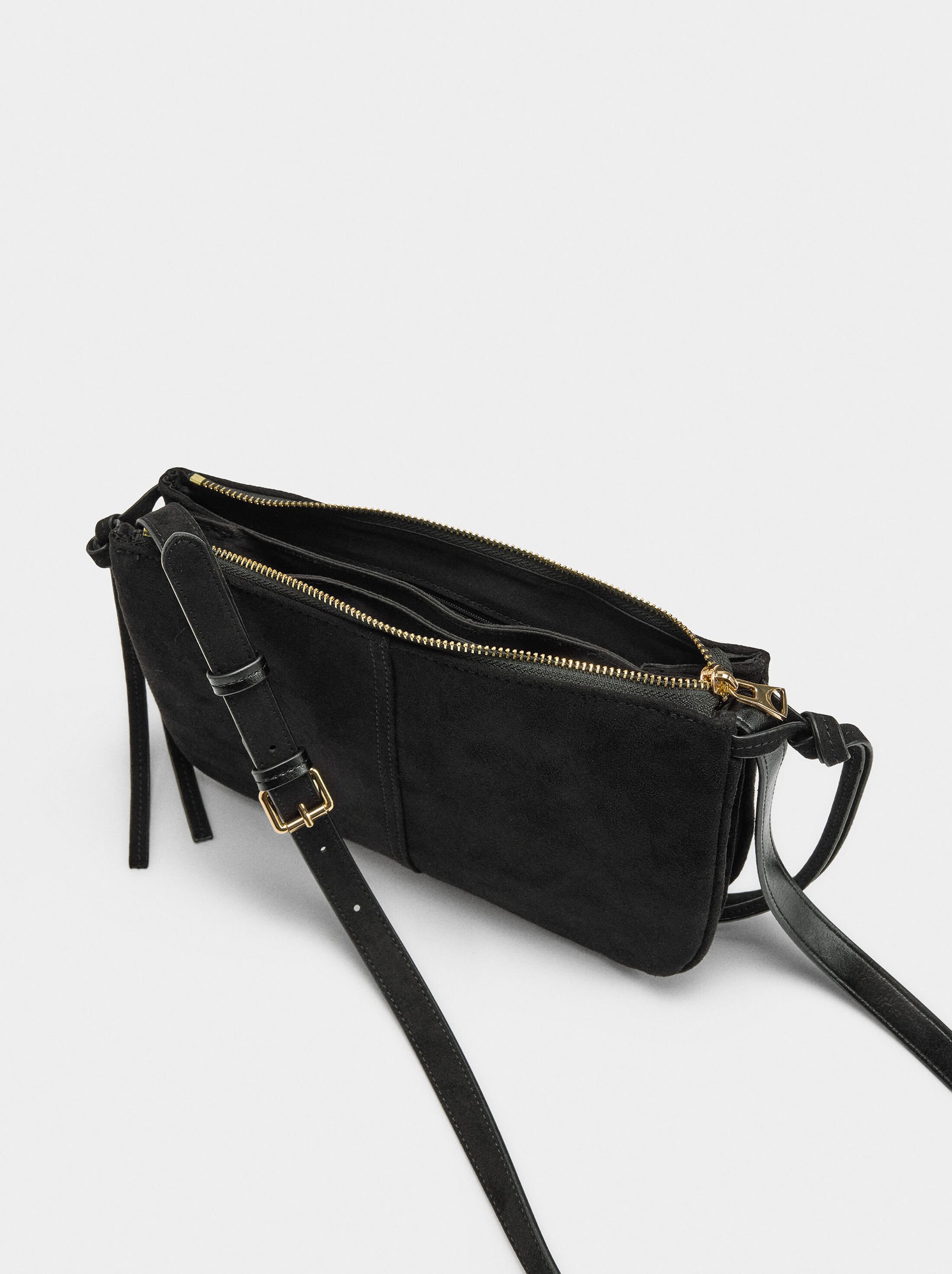 Crossbody bag suede effect image number 4.0