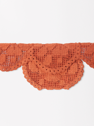 Exclusivo Online - Bolso Riñonera Crochet, Naranja, hi-res