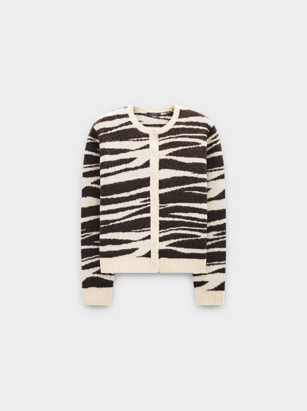 Jacquard knit cardigan