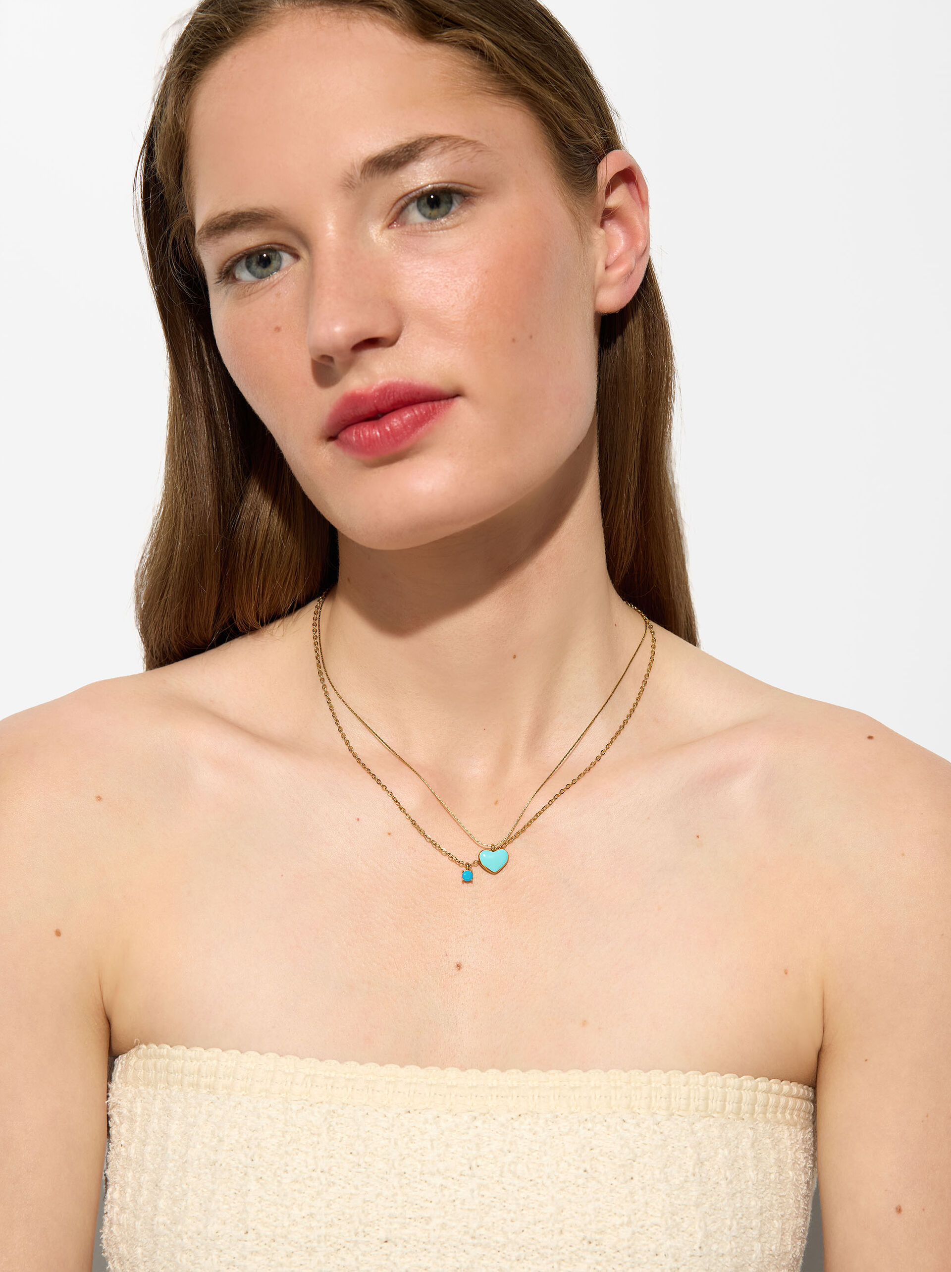 Necklace with pendant - stainless steel image number 2.0