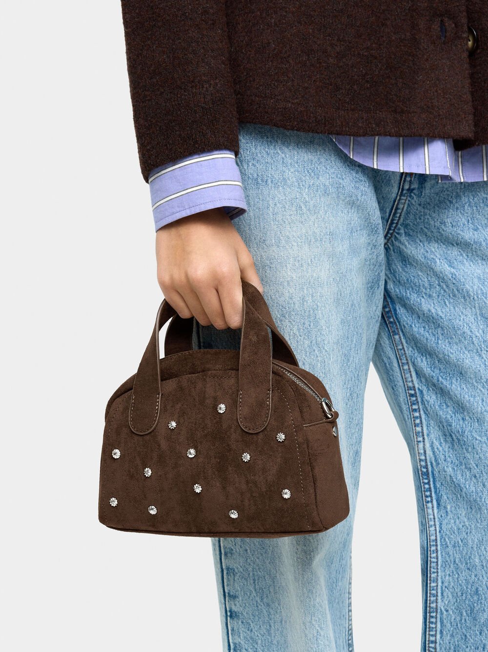 Tote bag with metallic details