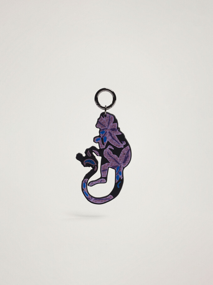 Monkey Key Ring, Purple, hi-res