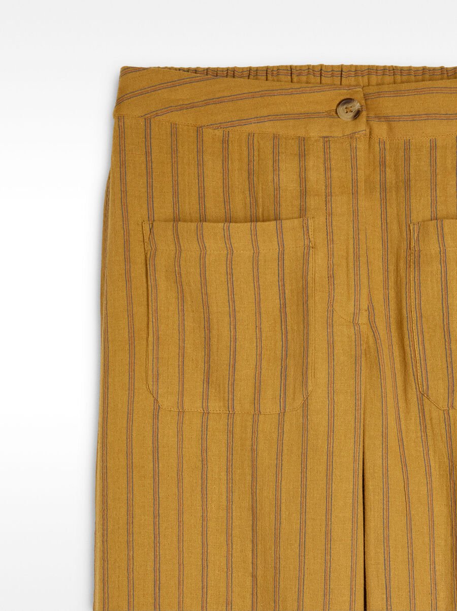 100% cotton striped trousers