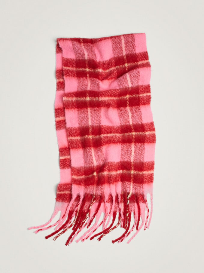 Printed Maxi Scarf With Fringing, Multicolor, hi-res
