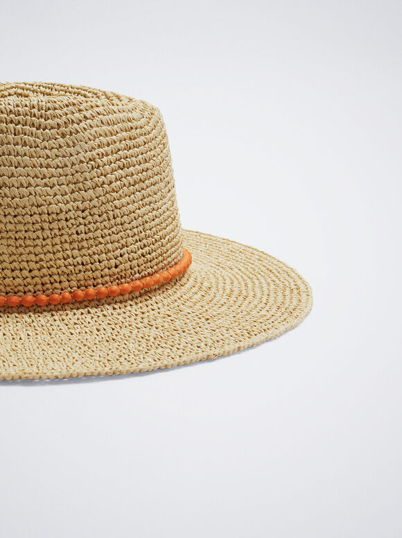 Straw Hat, Orange, hi-res