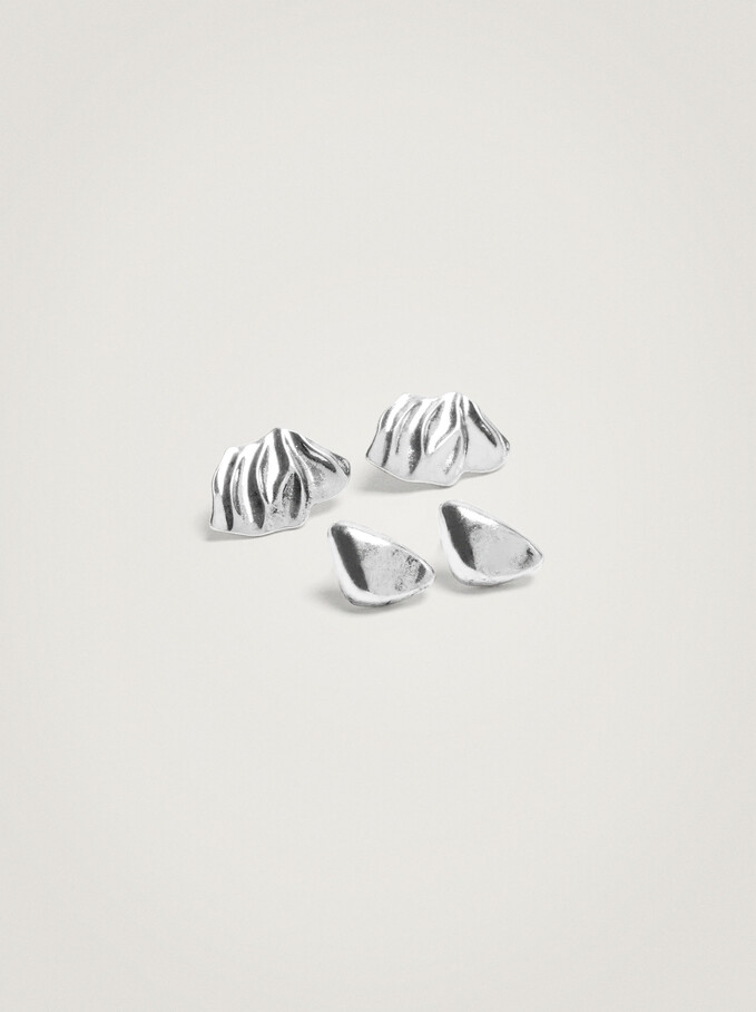 Silver Earring Set, Silver, hi-res