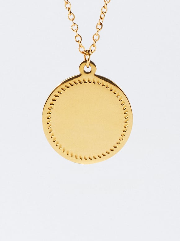 Online Exclusive - Personalized Stainless Steel Necklace, Golden, hi-res