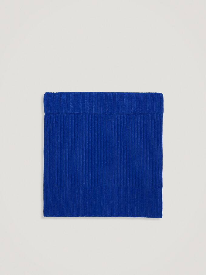 Knit Mini Skirt, Blue, hi-res