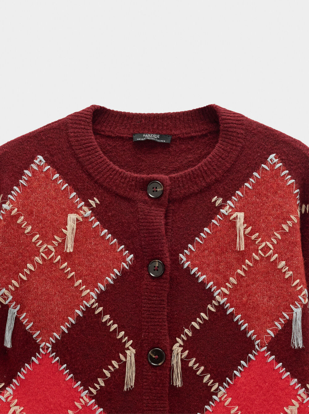 Cárdigan de punto con rombos