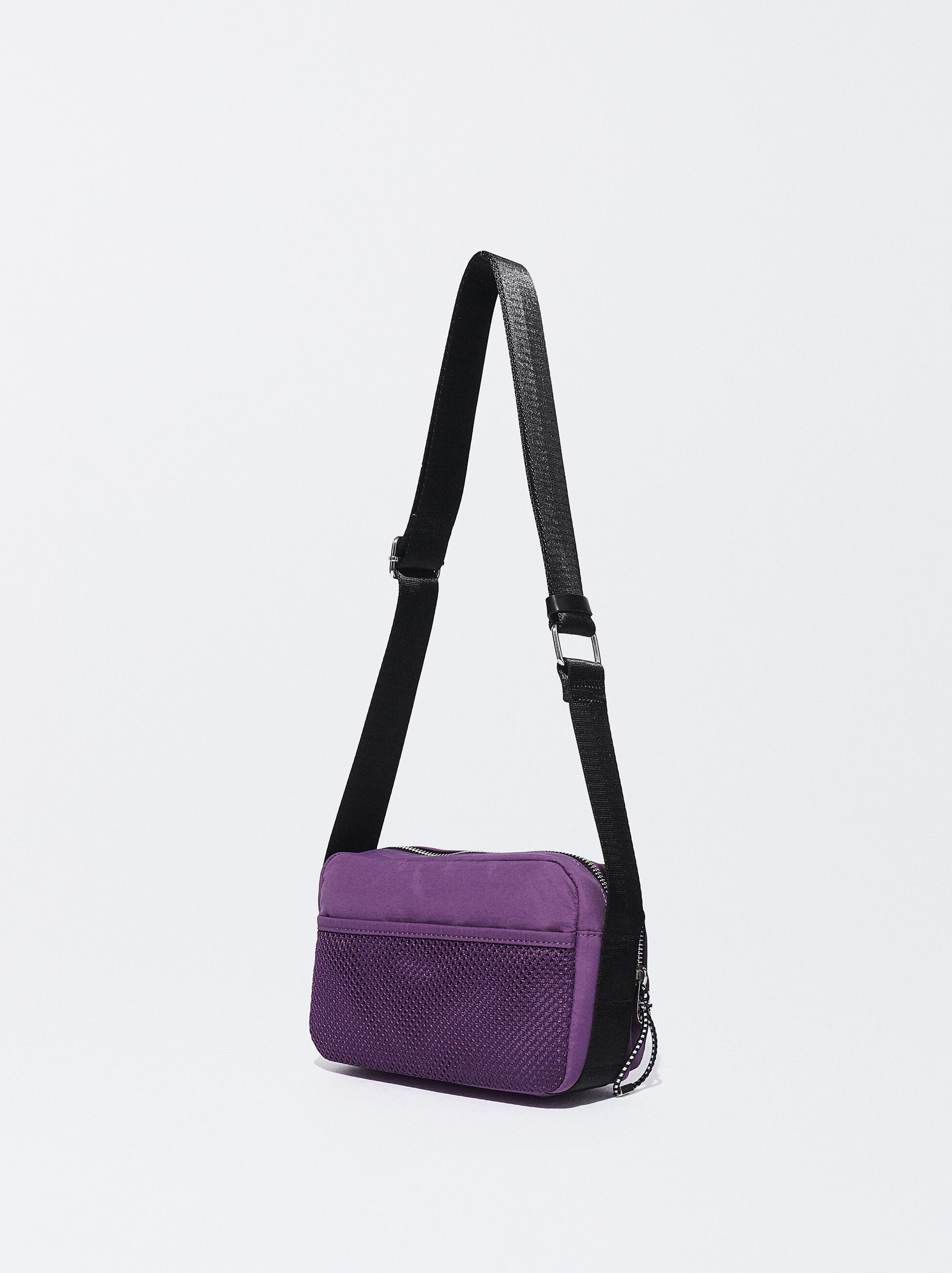 Nylon Crossbody Bag Black Parfois
