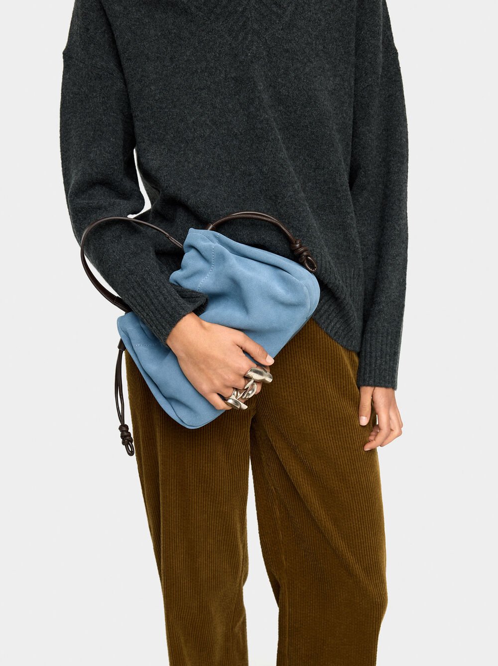 Sac à main avec cuir suédé