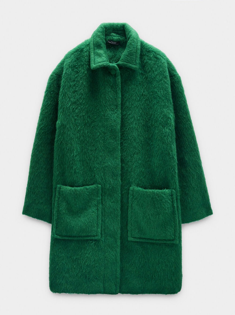 Wool blend faux fur effect jacket