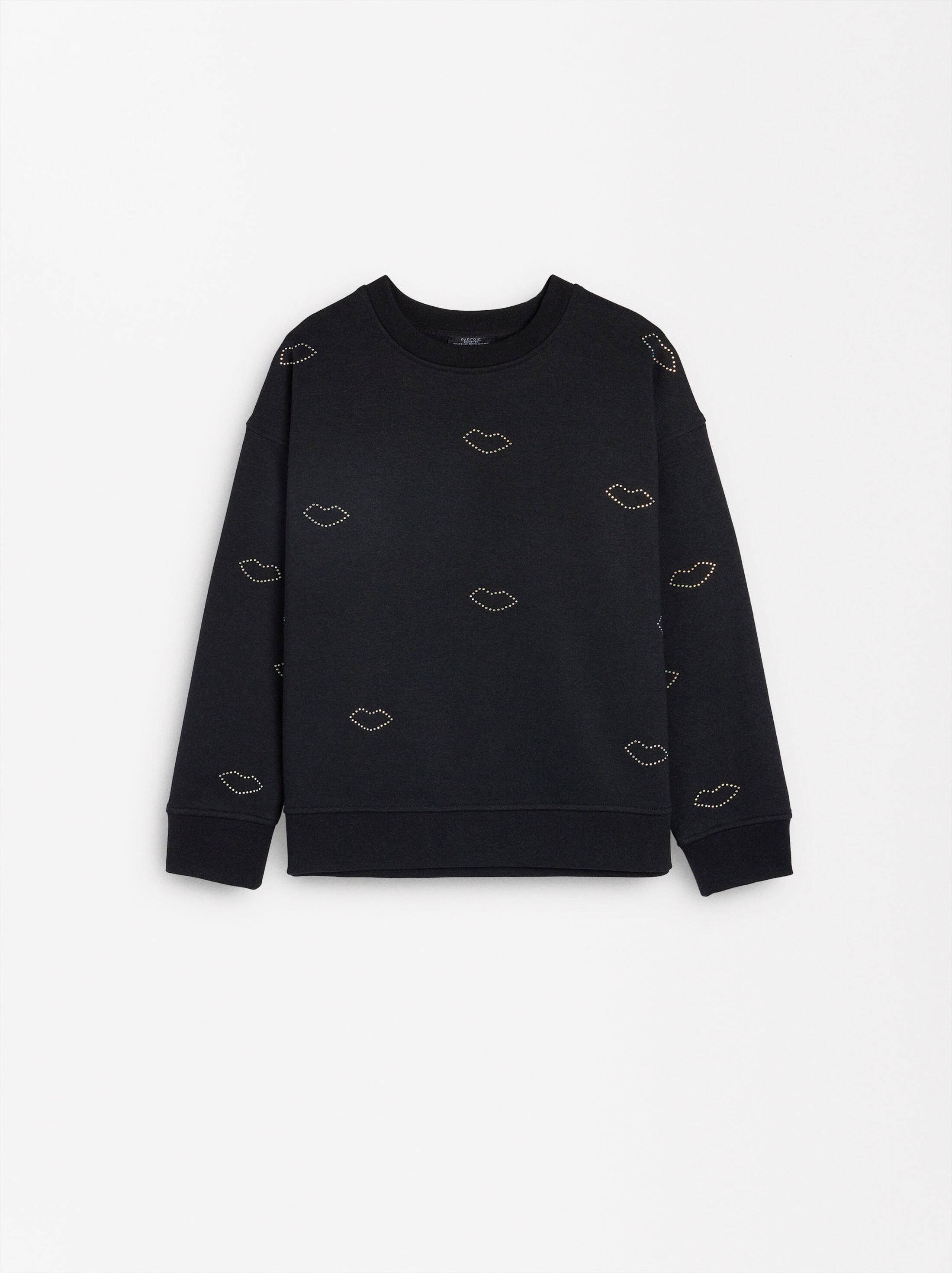 Sweatshirt with rhinestone details image number 5.0