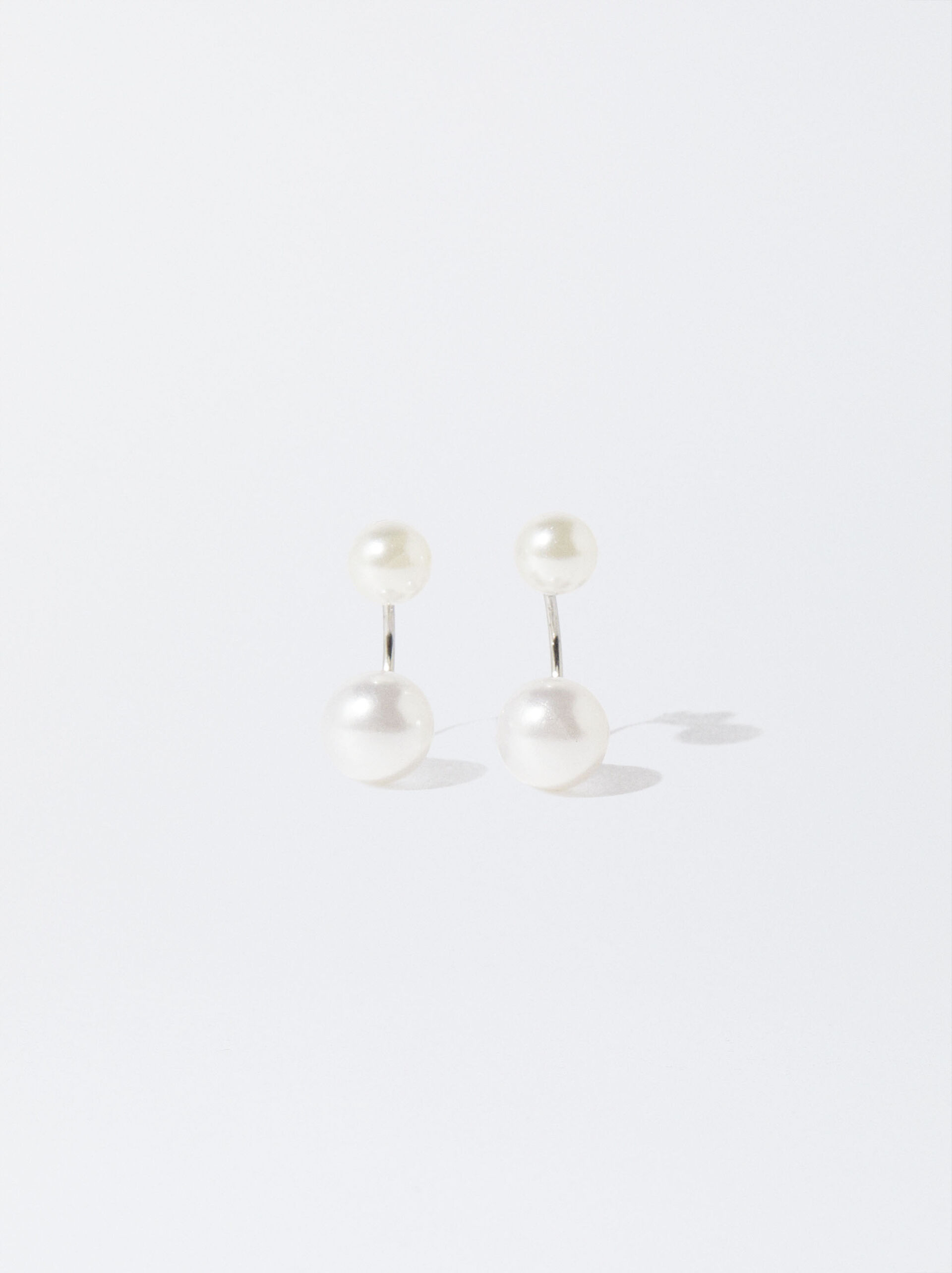 Stainless Steel Earrings With Pearls image number 0.0