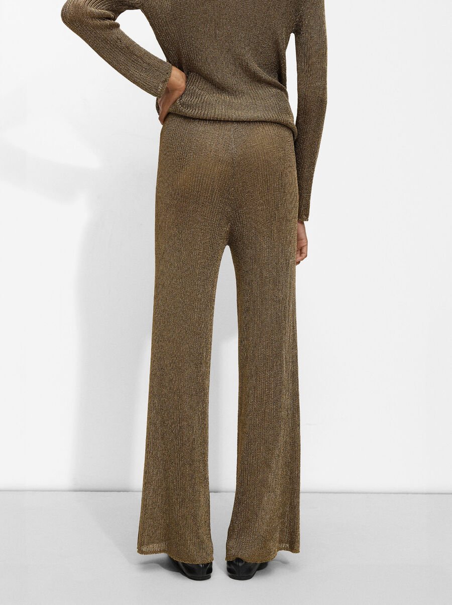 Lurex knit trousers