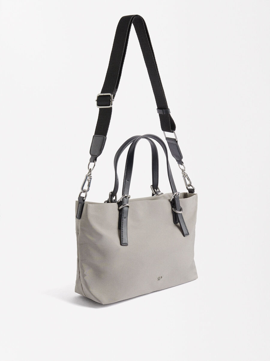 Nylon tote bag with strap M