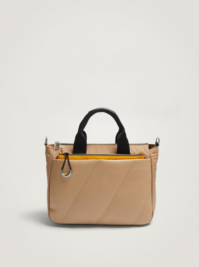 Tote Bag With Removable Interior, Camel, hi-res