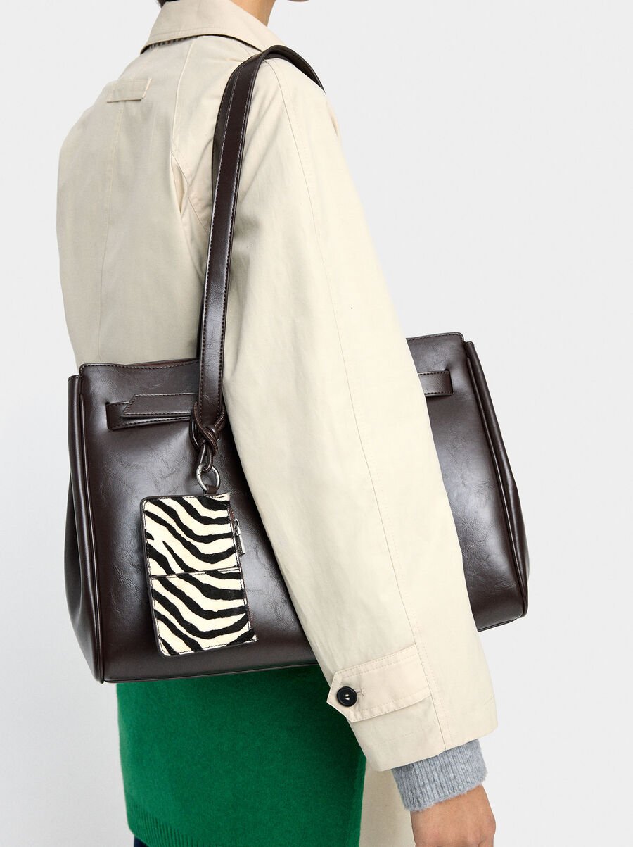 Bolso para portátil 13" con colgante de piel