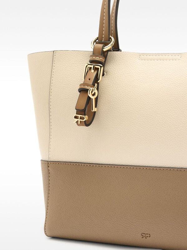 Color block tote bag