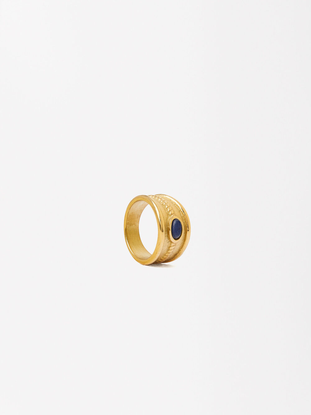 Golden Stone Ring - Stainless Steel