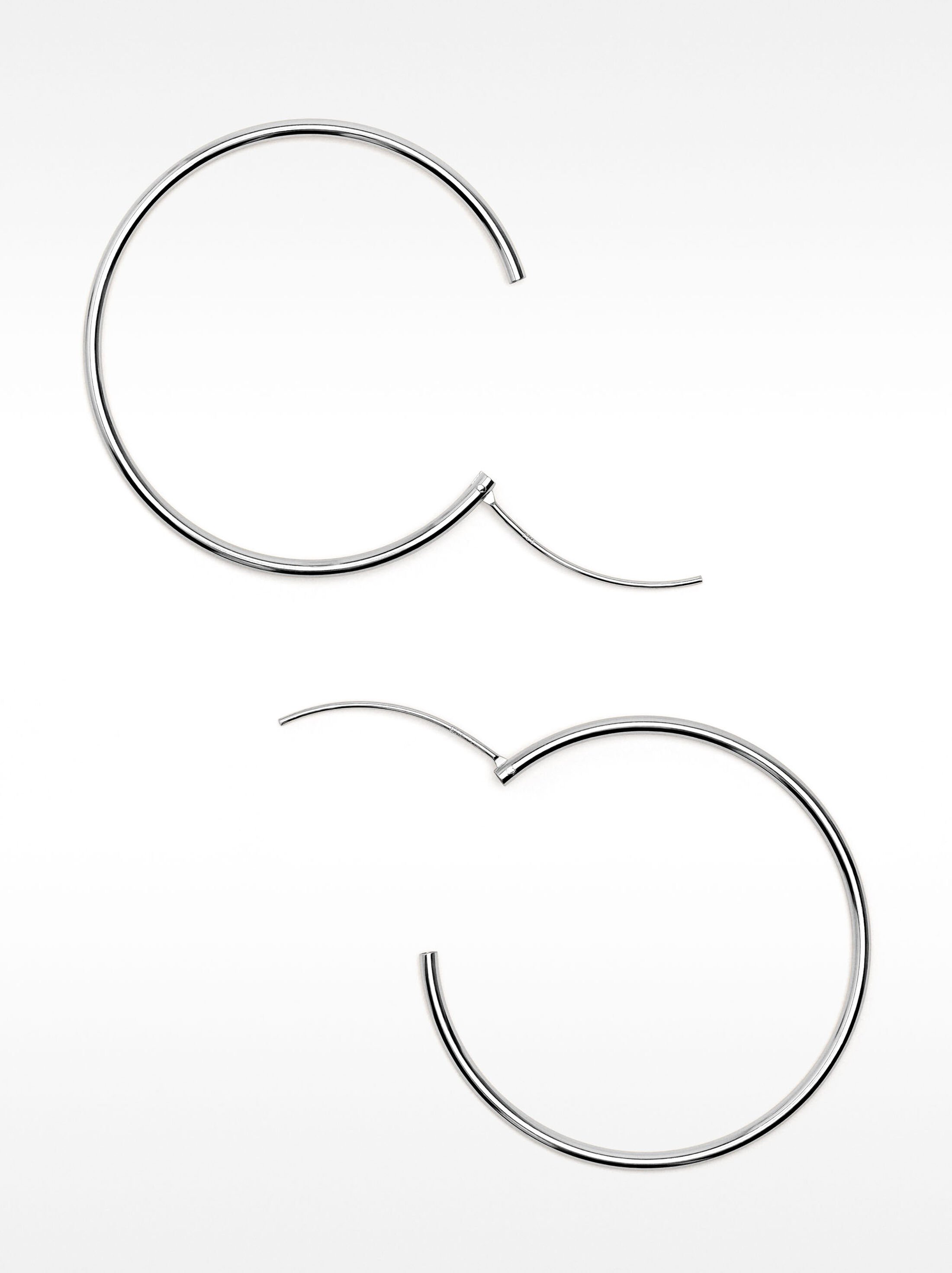 Short 925 silver hoop earrings image number 3.0