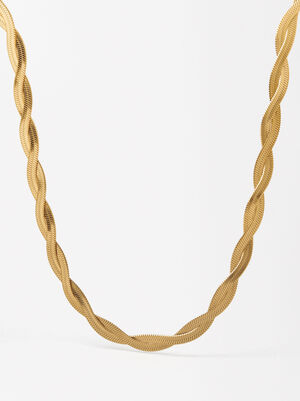 Braided Flat Chain - Stainless Steel image number 0.0