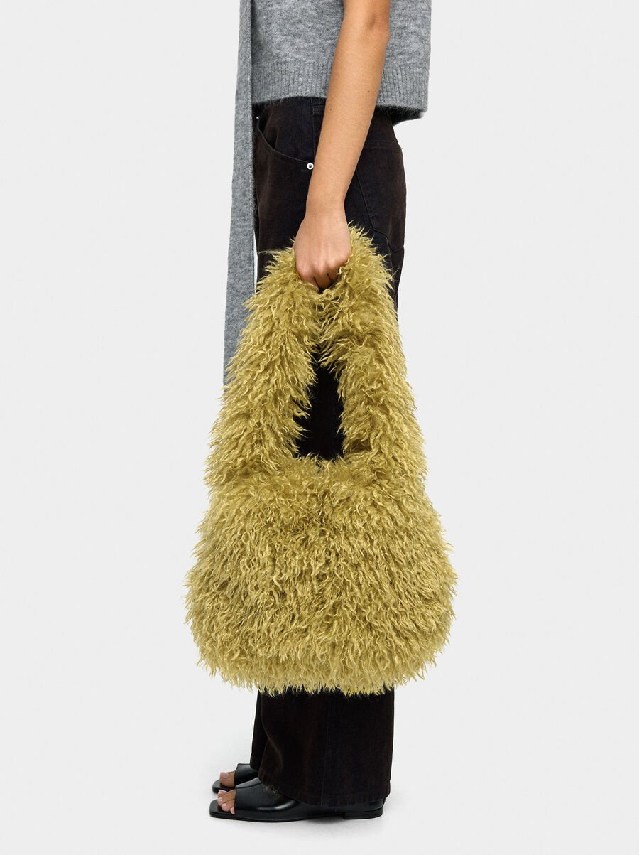 Tote bag with fur effect