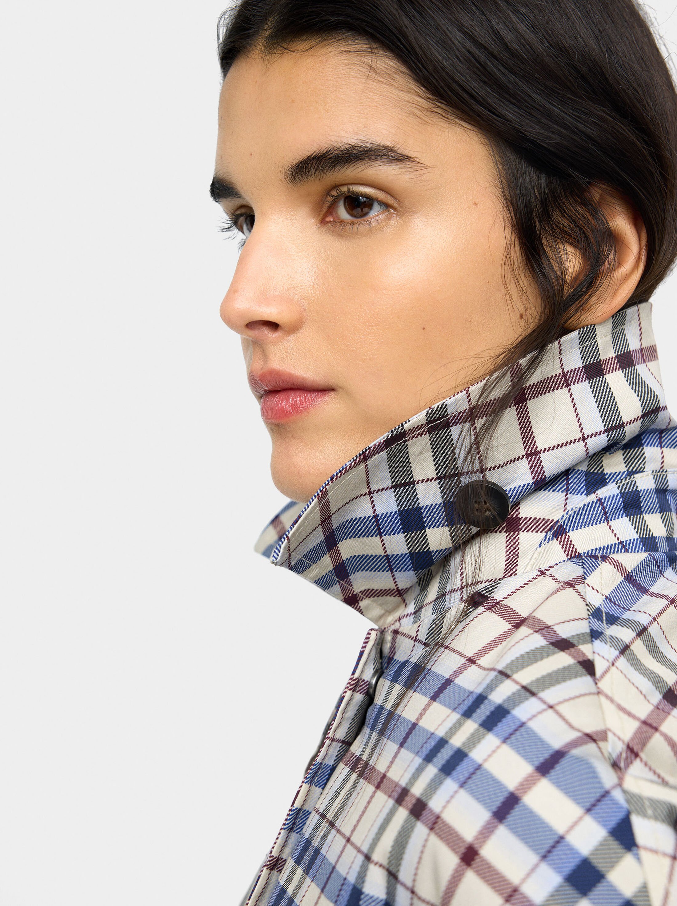 Jacket of cotton with squares image number 6.0