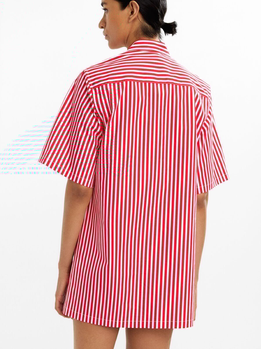 Striped shirtdress 100% cotton