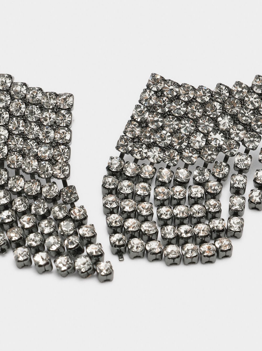 Earrings ear jacket wings with crystals