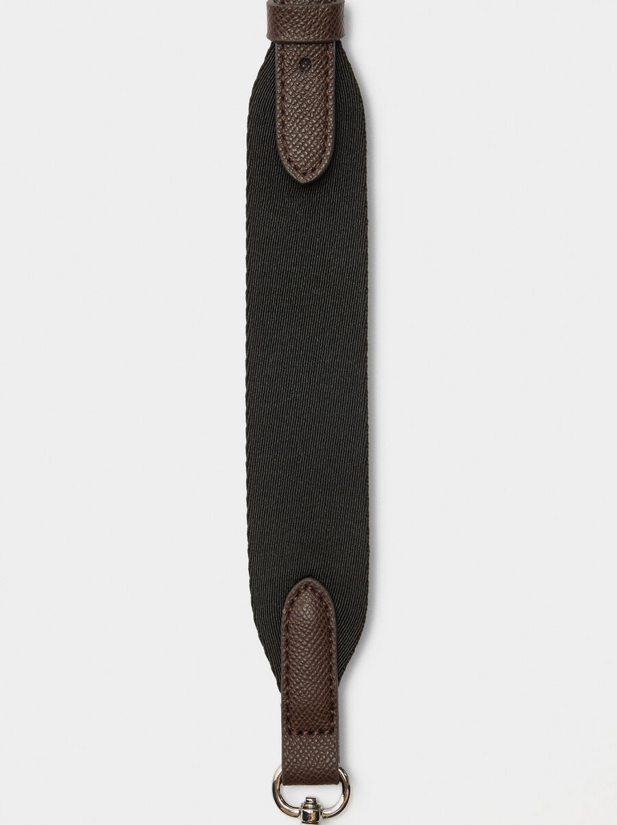 Bolso tote textura suave con colgante