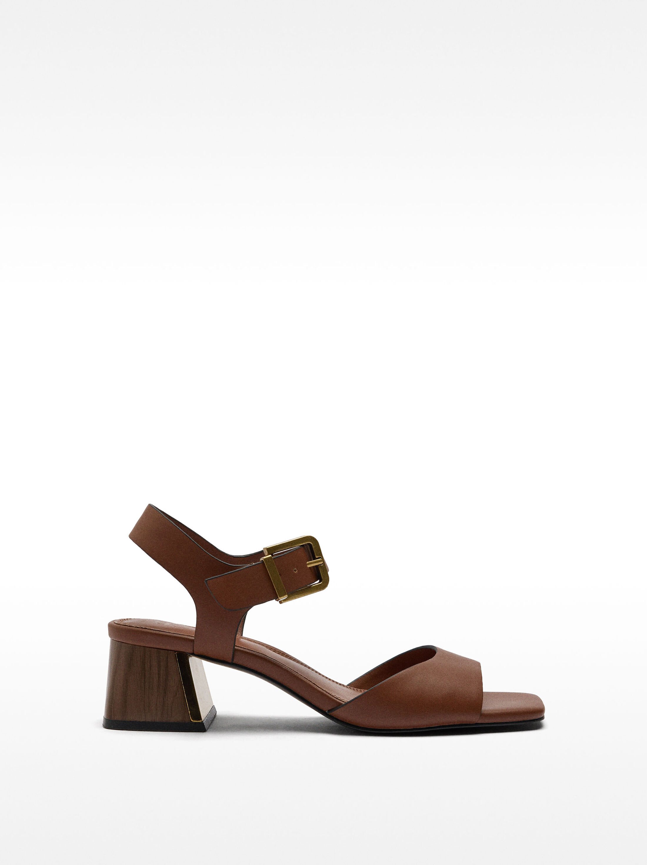 Heeled sandal with strap image number 0.0