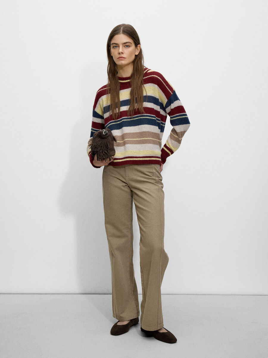 Striped knit sweater