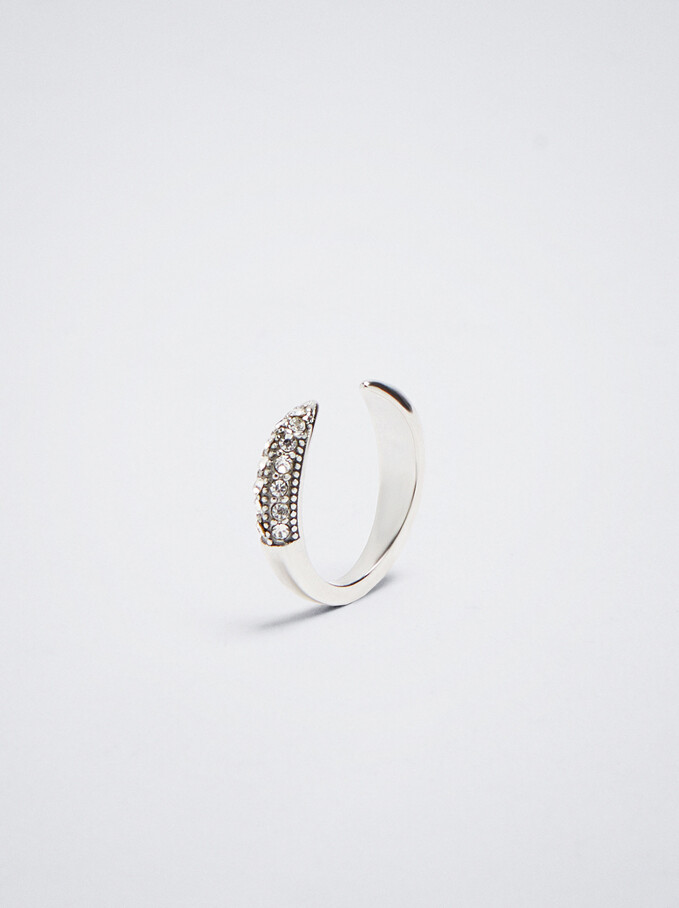 Anillo De Acero Para El Meñique, Plateado, hi-res