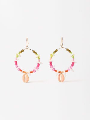Round Shell Earrings image number 0.0
